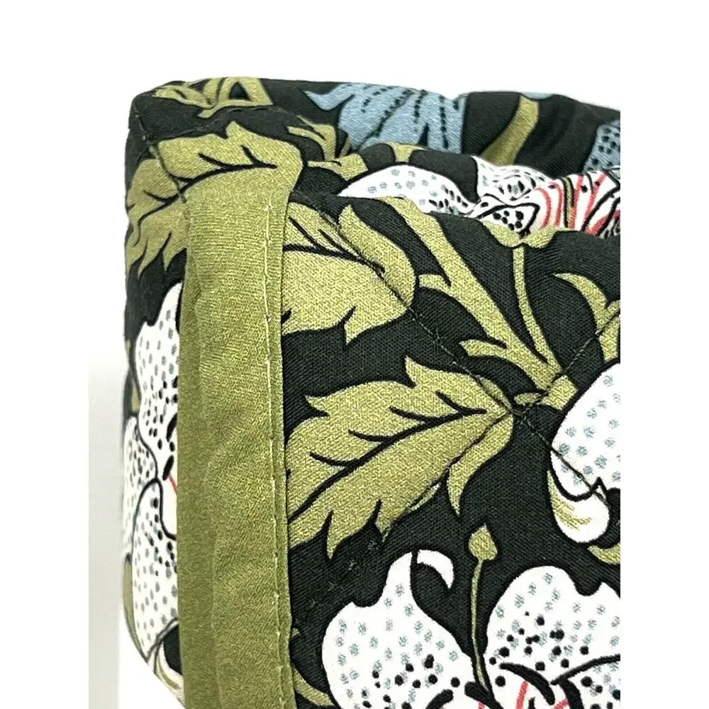 WILLIAM MORRIS GARDEN Forest KING Quilted Pillow Shams Set Pair Of 2